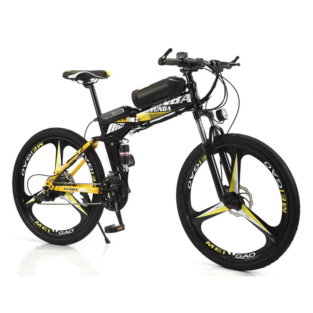 China High Grade Motor Cycle Full Suspension Elektrikli Bisiklet Sport Style E-Bicycle Adults Folding Mountain Bike