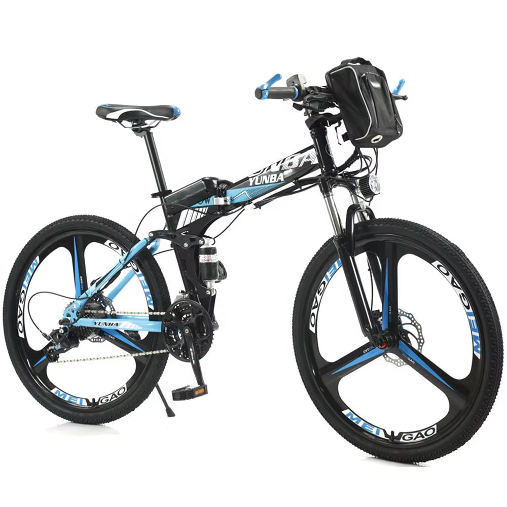 China High Grade Motor Cycle Full Suspension Elektrikli Bisiklet Sport Style E-Bicycle Adults Folding Mountain Bike