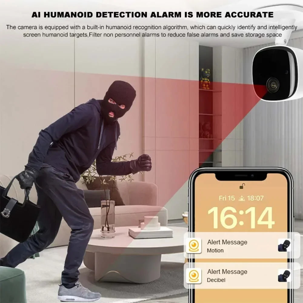 3MP Wifi Camera 2.4 Ghz Baby Monitor Indoor, Security Camera 2-Way Audio, Infrared Night Vision with Ziicam App