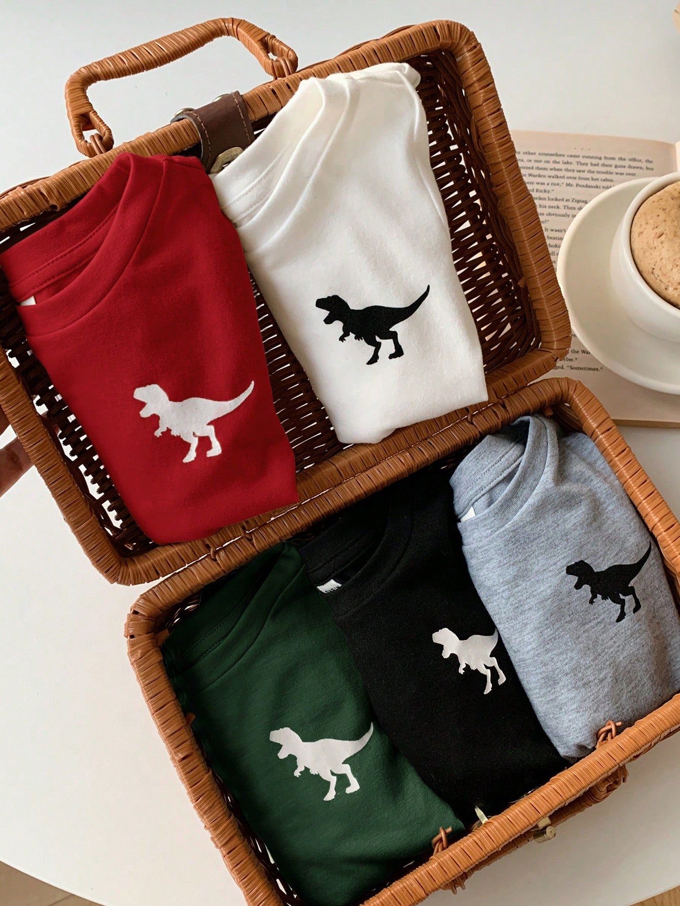 Paquete de 5 Camisetas de Manga Larga Suaves y Cómodas Multicolores para Bebé Niño/Niña.