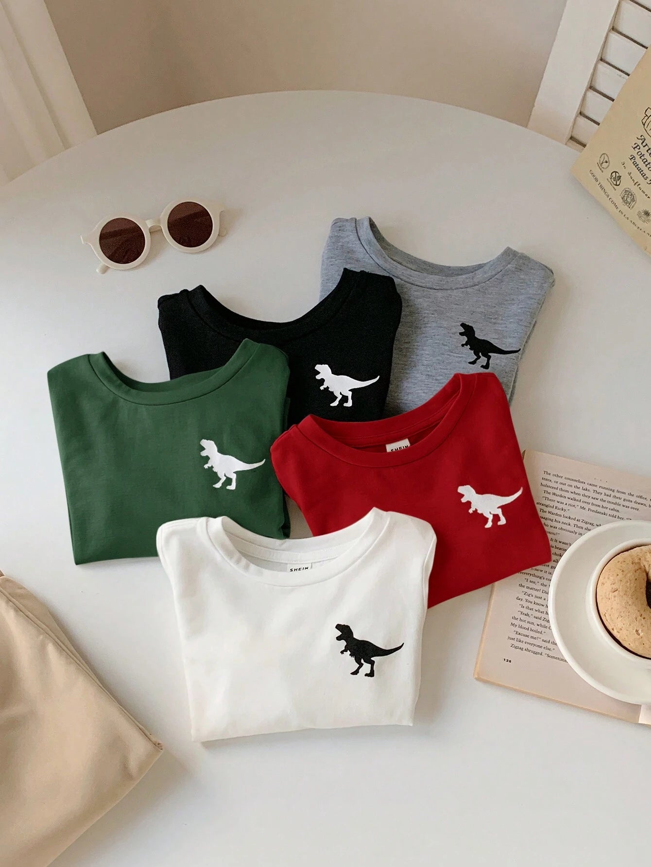 Paquete de 5 Camisetas de Manga Larga Suaves y Cómodas Multicolores para Bebé Niño/Niña.