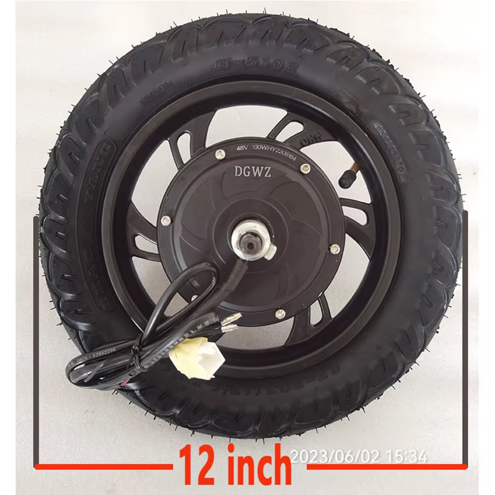 Kit de conversión de bicicleta eléctrica, Motor de cubo sin escobillas de 12 pulgadas, 36V, 48V, 500W, 1000W