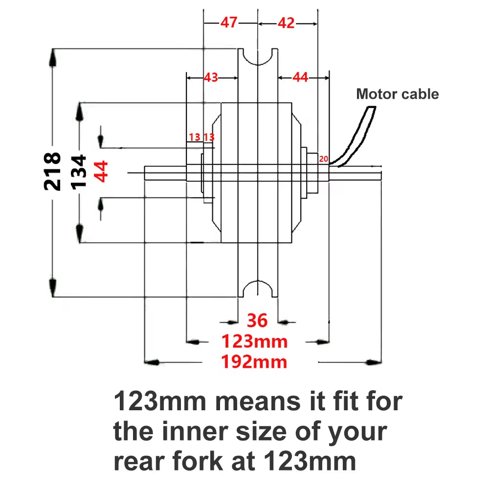Kit de conversión de bicicleta eléctrica, Motor de cubo sin escobillas de 12 pulgadas, 36V, 48V, 500W, 1000W