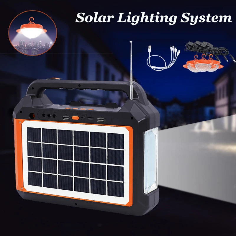 Panel solar portátil recargable de 6 V.