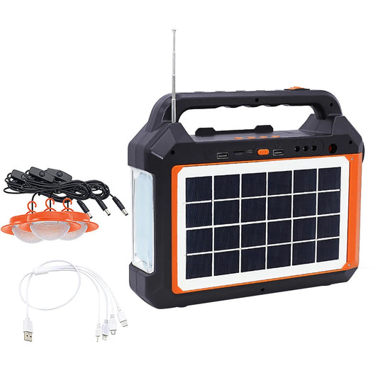 Panel solar portátil recargable de 6 V.