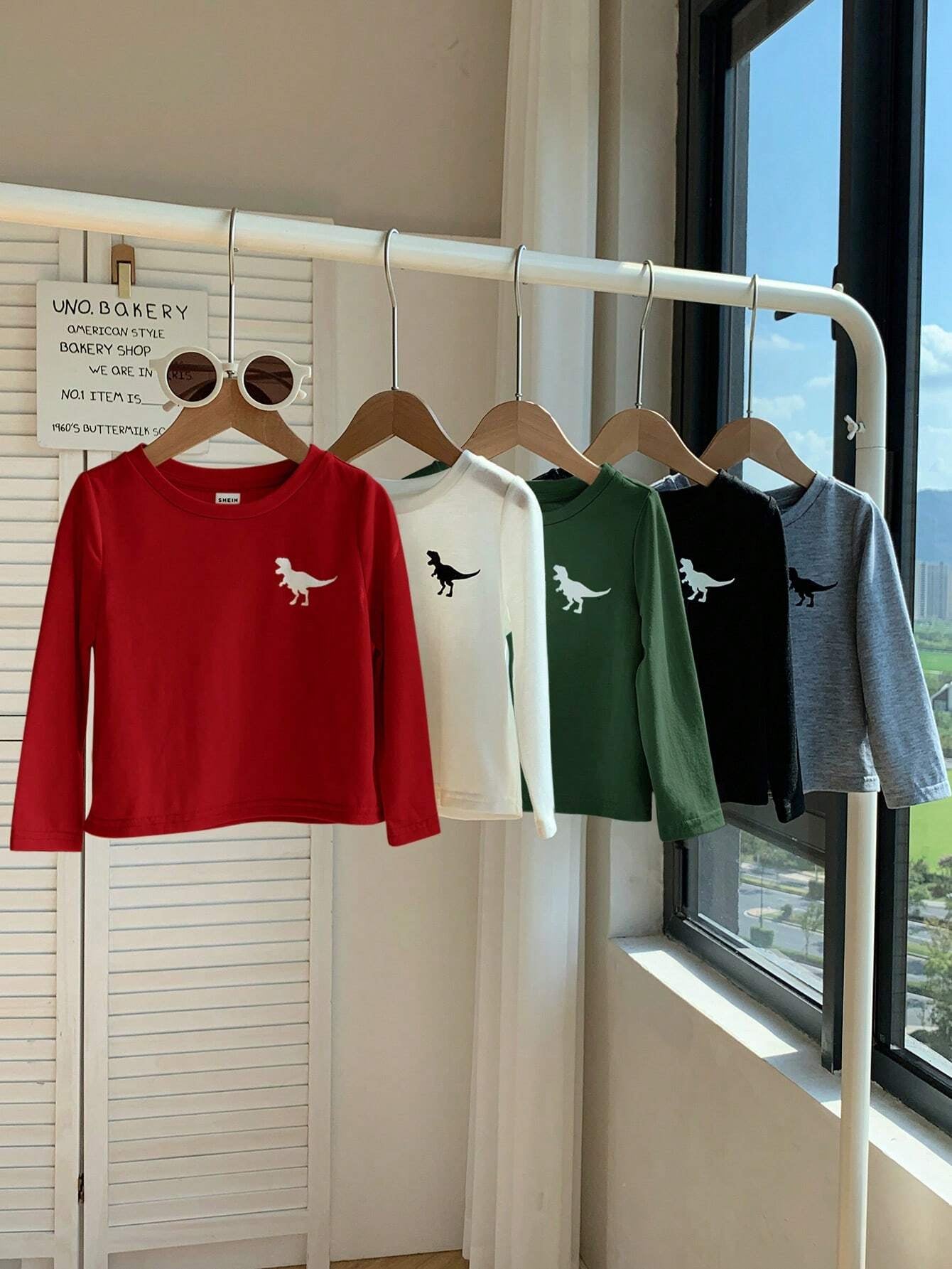 Paquete de 5 Camisetas de Manga Larga Suaves y Cómodas Multicolores para Bebé Niño/Niña.